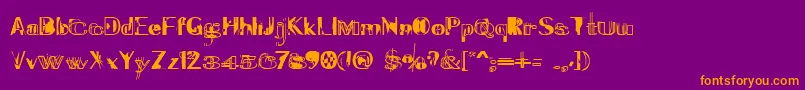 Experitypo5 Font – Orange Fonts on Purple Background