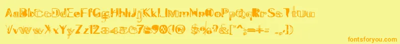 Experitypo5 Font – Orange Fonts on Yellow Background