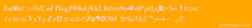 フォントExperitypo5 – オレンジの背景にピンクのフォント