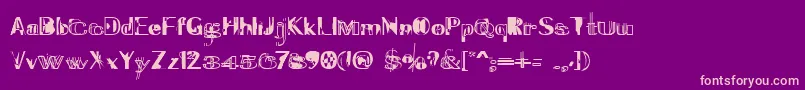 Experitypo5 Font – Pink Fonts on Purple Background