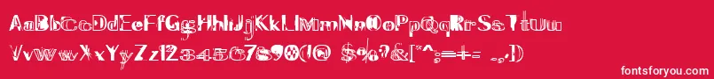 Experitypo5 Font – White Fonts on Red Background