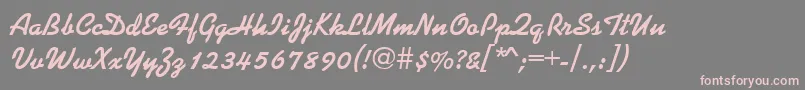KaplanbRegular Font – Pink Fonts on Gray Background