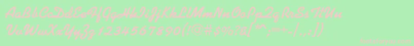 KaplanbRegular Font – Pink Fonts on Green Background