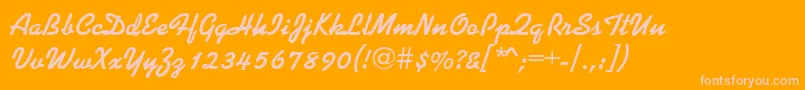 KaplanbRegular Font – Pink Fonts on Orange Background