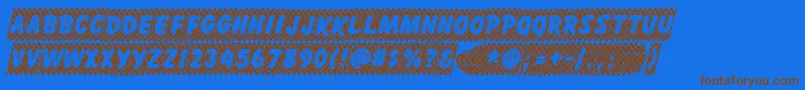 Skidzextra Font – Brown Fonts on Blue Background