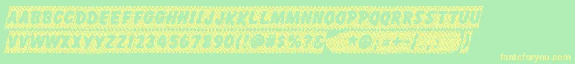 Skidzextra Font – Yellow Fonts on Green Background