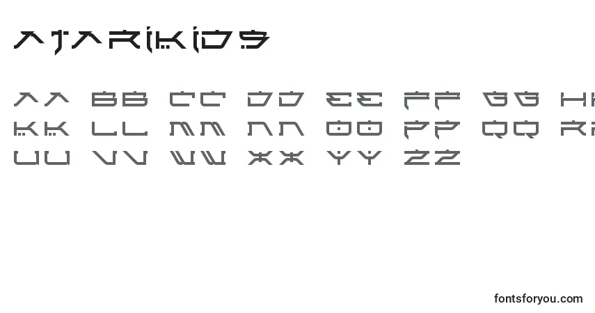 A fonte AtariKids – alfabeto, números, caracteres especiais
