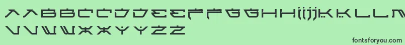 フォントAtariKids – 緑の背景に黒い文字