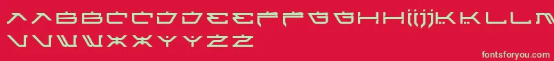 フォントAtariKids – 赤い背景に緑の文字