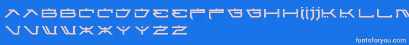 AtariKids-fontti – vaaleanpunaiset fontit sinisellä taustalla