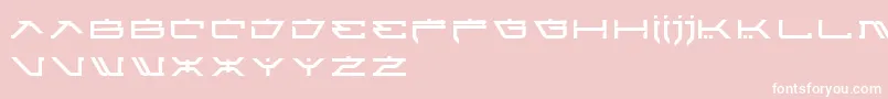 AtariKids-Schriftart – Weiße Schriften auf rosa Hintergrund