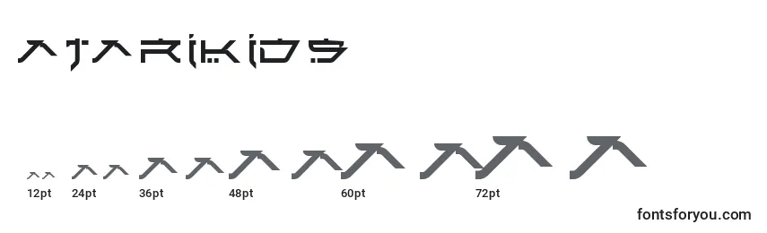 Размеры шрифта AtariKids
