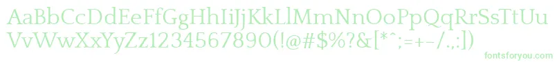 QuattrocentoRegular Font – Green Fonts on White Background