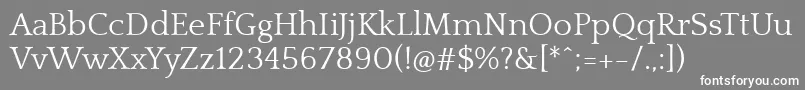 QuattrocentoRegular Font – White Fonts on Gray Background