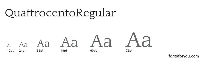 Размеры шрифта QuattrocentoRegular