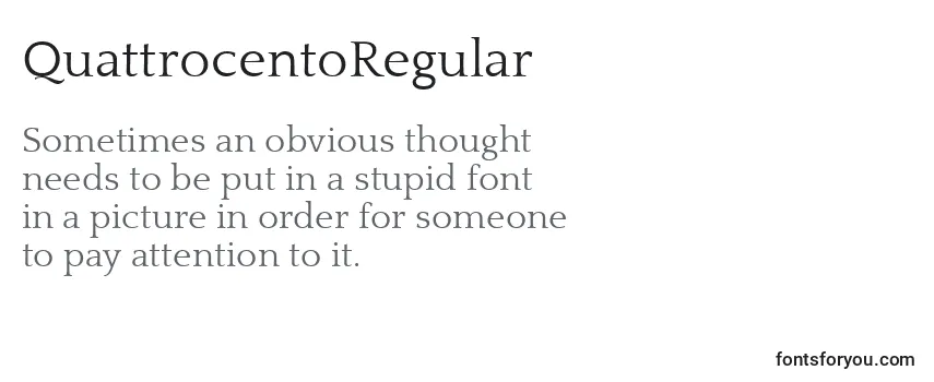 QuattrocentoRegular Font