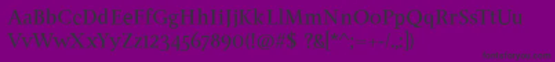 InglebyRegular Font – Black Fonts on Purple Background