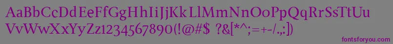 InglebyRegular Font – Purple Fonts on Gray Background