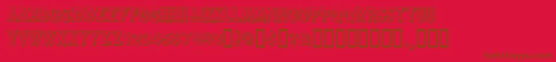 Weird Font – Brown Fonts on Red Background
