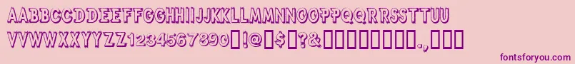 Weird Font – Purple Fonts on Pink Background