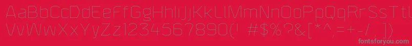フォントF4aagentroundedthin – 赤い背景に灰色の文字
