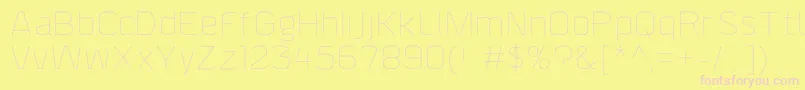 Czcionka F4aagentroundedthin – różowe czcionki na żółtym tle