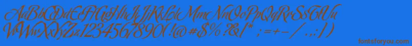 OxidaAlternate Font – Brown Fonts on Blue Background