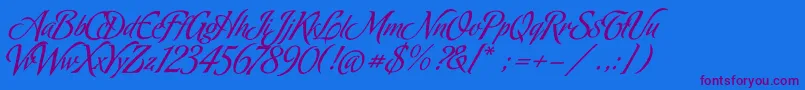 OxidaAlternate Font – Purple Fonts on Blue Background