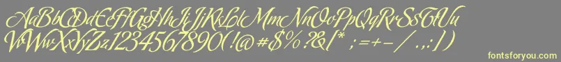 OxidaAlternate Font – Yellow Fonts on Gray Background