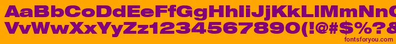 ContextRepriseBlackexpSsiBold Font – Purple Fonts on Orange Background