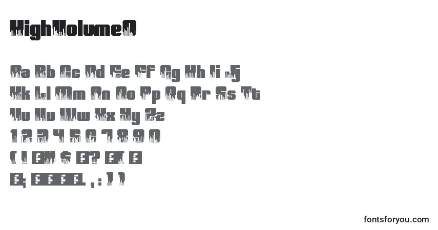 Шрифт HighVolume0 – алфавит, цифры, специальные символы