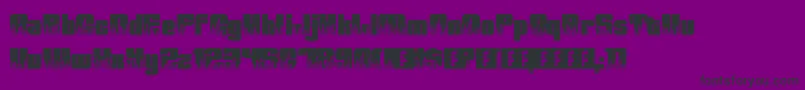 HighVolume0-fontti – mustat fontit violetilla taustalla