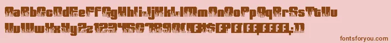 HighVolume0フォントについての詳細 フォントHighVolume0 – ピンクの背景に茶色のフォント