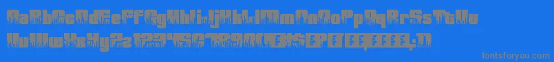 フォントHighVolume0 – 青い背景に灰色の文字