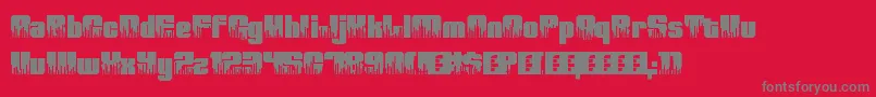 フォントHighVolume0 – 赤い背景に灰色の文字
