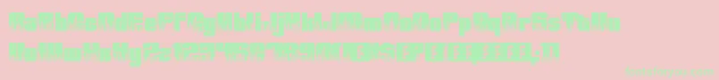 Police HighVolume0 – polices vertes sur fond rose