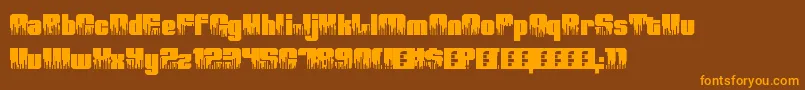 HighVolume0 Font – Orange Fonts on Brown Background