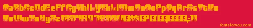 HighVolume0 Font – Orange Fonts on Red Background