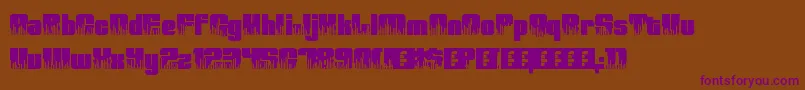 HighVolume0-fontti – violetit fontit ruskealla taustalla