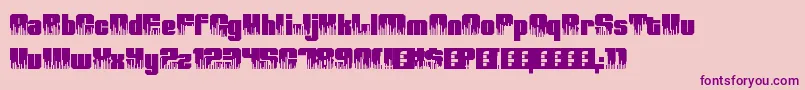 HighVolume0-Schriftart – Violette Schriften auf rosa Hintergrund