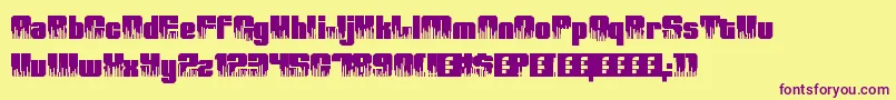 fuente HighVolume0 – Fuentes Moradas Sobre Fondo Amarillo