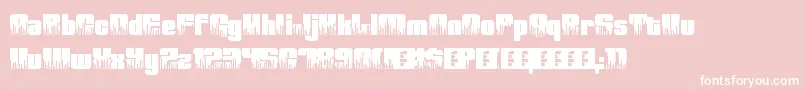 HighVolume0-Schriftart – Weiße Schriften auf rosa Hintergrund