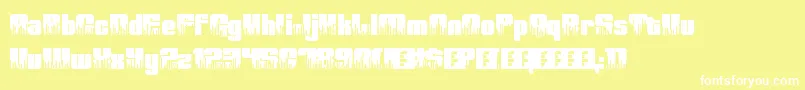 HighVolume0 Font – White Fonts on Yellow Background
