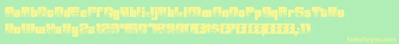 Шрифт HighVolume0 – жёлтые шрифты на зелёном фоне