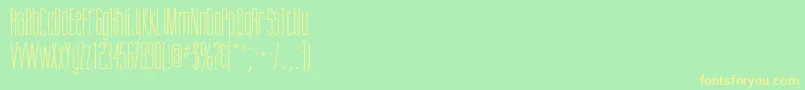 Fonte Giottoflf – fontes amarelas em um fundo verde