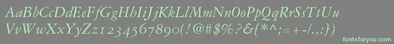 More about Garamond3ItalicOldStyleFigures Font Garamond3ItalicOldStyleFigures Font – Green Fonts on Gray Background