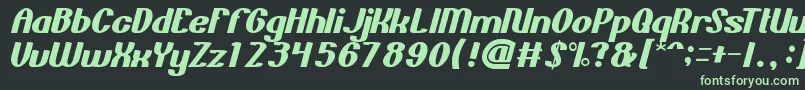 BoldAndBlue-fontti – vihreät fontit mustalla taustalla