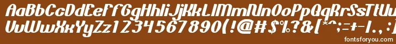 BoldAndBlue Font – White Fonts on Brown Background