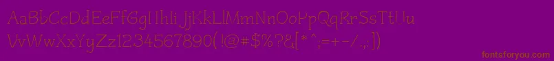 Czaristite Font – Brown Fonts on Purple Background