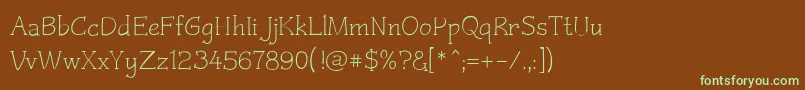 Шрифт Czaristite – зелёные шрифты на коричневом фоне